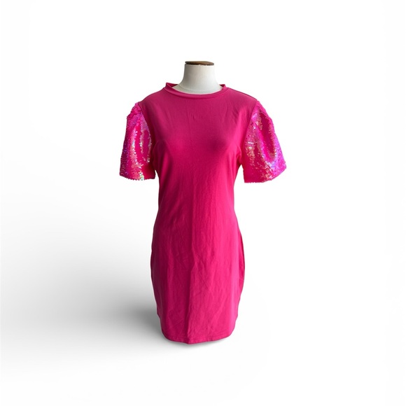 Judith March Vibrant Pink Midi party dress - Picture 2 of 8